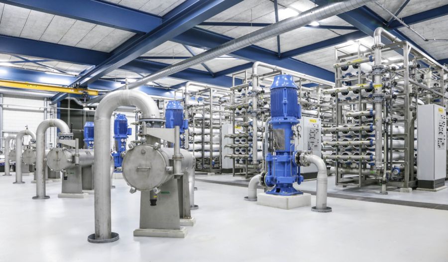 Membraamfilters in een productiebedrijf